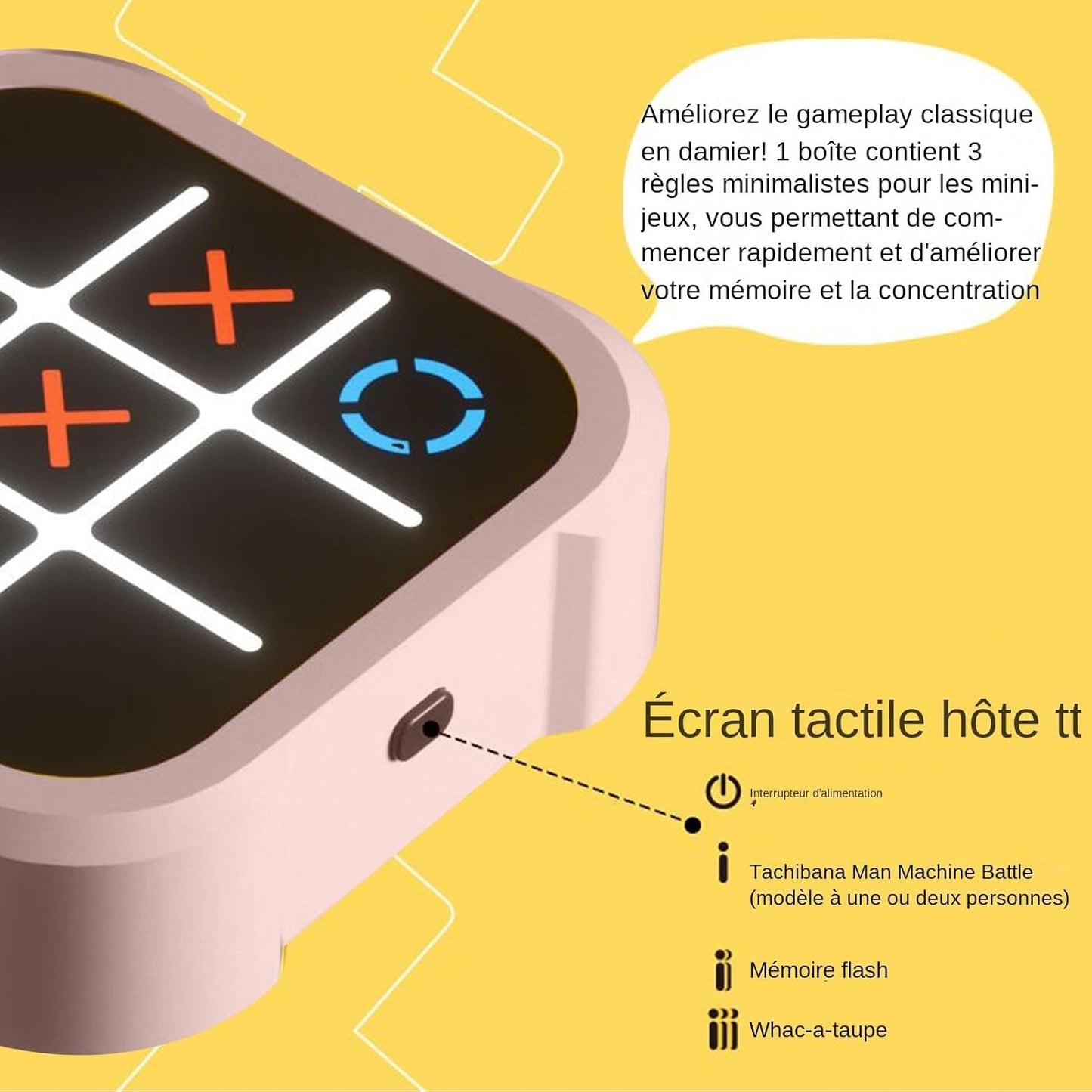 Jeu Électronique Tic-Tac-Toe LED - Divertissement Intemporel pour Petits et Grands